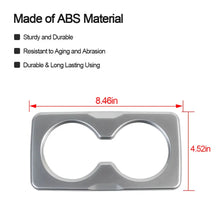 For Jeep Cherokee 2014+/Commander 2018+ Rear Cup Holder Cover Trim Panel Frame Silver RT-TCZ