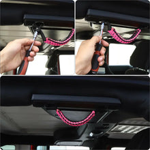 For Jeep Wrangler JK JKU Top Roll Bar Grab Handles Paracord Grip Narrow Handle Pink RT-TCZ