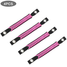 For Jeep Wrangler JK JKU Top Roll Bar Grab Handles Paracord Grip Narrow Handle Pink RT-TCZ