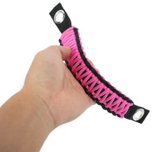 For Jeep Wrangler JK JKU Top Roll Bar Grab Handles Paracord Grip Narrow Handle Pink RT-TCZ