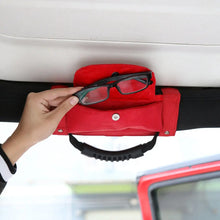 For Jeep Wrangler TJ JK JL Red Roll Bar Grab Grip Handles Sunglasses Storage Bag RT-TCZ
