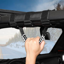 For Jeep Wrangler TJ JK JL & Gladiator JT 2 x Roll Bar Grab Handles Paracord Grip American Flag RT-TCZ