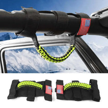 For Jeep Wrangler TJ JK JL & Gladiator JT 2 x Roll Bar Grab Handles Paracord Grip American Flag RT-TCZ