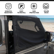 For Jeep Wrangler TJ JK JL & Gladiator JT Front & Rear Window UV Protection Sun Shade Breathable Mesh RT-TCZ
