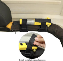For Jeep Wrangler TJ YJ JK JKU JL JLU JT Universal Roll Bar Flashlight Holder Strap(Black) RT-TCZ