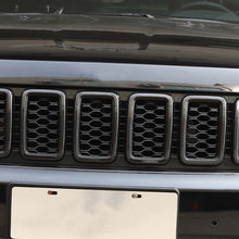 For 2017-2020 Jeep Grand Cherokee Front Grill Inserts Trim Grille Ring Cover Kit RT-TCZ