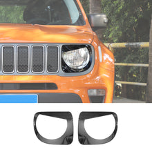 For 2019-2021 Jeep Renegade Headlight Bezels Angry Bird Head Lamp Ring Trim Cover RT-TCZ