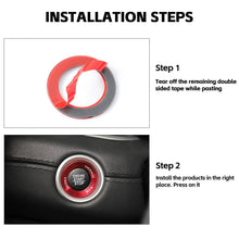 RT-TCZ Engine Start Stop Button Ring & Cap Cover Trim For Jeep Cherokee/Grand Cherokee 14+