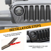 For 2018-2023 Jeep JL Front Grille Inserts Ring Trim & Headlight Cover RT-TCZ