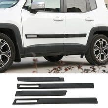 For 2016+ Jeep Renegade 4pcs Body Door Side Molding Cover Trim Black ABS RT-TCZ