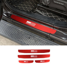 For 2018+ Jeep Wrangler JL JLU & Gladiator JT 4Doors 4 x Car Door Sill Protection Strip Cover RT-TCZ