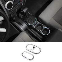 For 2007-2010 Jeep Wrangler JK Gear Shift Trim & Front Water Cup Holder Cover Chrome RT-TCZ