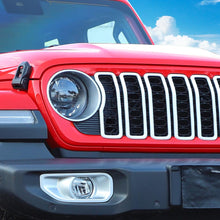 For 2024+ Jeep Wrangler JL & Gladiator JT Front Grille Inserts Guard Middle Mesh Decorative Ring Trim RT-TCZ