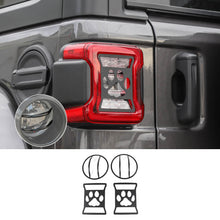 For 2018+ Jeep Wrangler JL JLU Headlight & Rear Taillights Lamp Guard Cover Trim Black 4pcs RT-TCZ