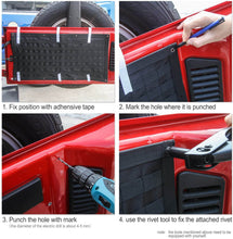 For 2007+ Jeep Wrangler JK JL Tailgate Cargo Storage Bag & Tool Kit Organizer Pockets RT-TCZ