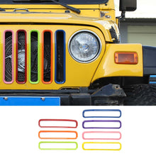 For 1997-2006 Jeep Wrangler TJ Front Grille Inserts Honeycomb Mesh Kit 7pcs/set RT-TCZ