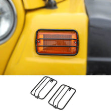 For 1997-2006 Jeep Wrangler TJ 2pcs Wheel Eyebrow Turn Signal Light Guards Cover RT-TCZ