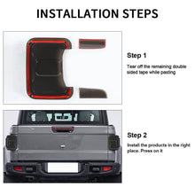 For 2019+ Jeep Gladiator JT Rear Taillight LED Lamp Cover Trim Guard Smoked Black RT-TCZ