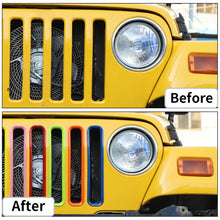 For 1997-2006 Jeep Wrangler TJ Front Grille Inserts Honeycomb Mesh Kit 7pcs/set RT-TCZ