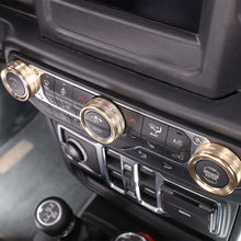 For 2018+ Jeep Wrangler JL JLU Gladiator JT Air Conditioner Headlight Switch Knob Trim Aluminum Alloy 4pcs RT-TCZ