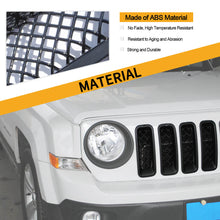 For 2011-2016 Jeep Patriot Front Grill Mesh Grille Inserts Cover Frame Trims Kit  ABS 7pcs RT-TCZ