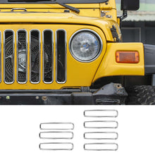 For 1997-2006 Jeep Wrangler TJ Front Grille Inserts Honeycomb Mesh Kit 7pcs/set RT-TCZ