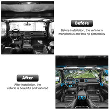 For 2018-2023 4Doors Jeep Wrangler JLU & Gladiator JT 21PCS Full Set Interior Decoration Trim Kit Light Blue RT-TCZ