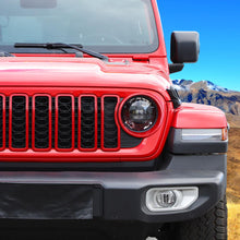 For 2024+ Jeep Wrangler JL/Gladiator JT Grille Insert+Front Headlight Cover Trim RT-TCZ