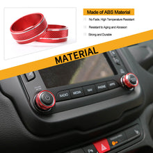 For 2015-2017 Jeep Renegade CD Switch Button Knob Cover Ring Trim RT-TCZ