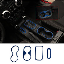 For 2011-2017 Jeep Wrangler JK JKU Front Rear Water Cup Holder & Gear Shift Box & Transfer Case Trim RT-TCZ
