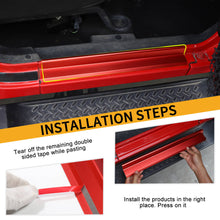 For 2007-2017 Jeep Wrangler JK JKU Aluminum Door Sill Plate Threshold Entry Guards Cover Strip RT-TCZ
