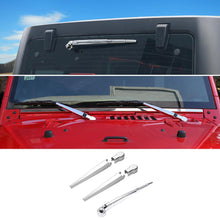 For 2007-2017 Jeep Wrangler JK Front & Rear Window Windshield Wiper Decor Cover Trim RT-TCZ