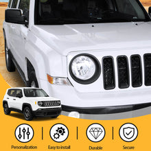 For 2011-2016 Jeep Patriot Front Grill Mesh Grille Inserts Cover Frame Trims Kit  ABS 7pcs RT-TCZ