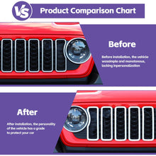 For 2024+ Jeep Wrangler JL & Gladiator JT Front Grille Inserts Guard Middle Mesh Decorative Ring Trim RT-TCZ