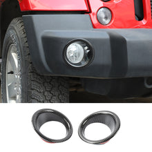 For 2007-2017 Jeep Wrangler JK JKU Front Bumper Fog Light Lamp Cover Trim Frame 2PCS RT-TCZ