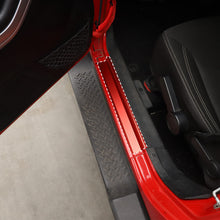 For 2007-2017 Jeep Wrangler JK JKU Aluminum Door Sill Plate Threshold Entry Guards Cover Strip RT-TCZ