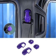 For 2018+ Jeep Wrangler JL JLU 4Pcs Carbon Fiber Seat Belt Buckle Decoration Trim Cover Kit RT-TCZ
