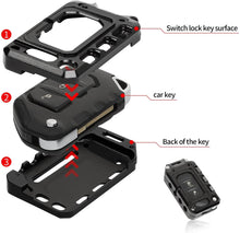 For 2018+ Jeep Wrangler JL JLU JT Key Fob Cover Case Holder Shell RT-TCZ