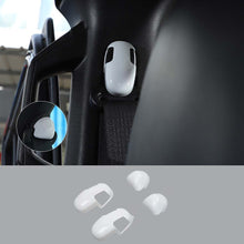 For 2018+ Jeep Wrangler JL JLU 4Pcs Carbon Fiber Seat Belt Buckle Decoration Trim Cover Kit RT-TCZ