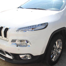 For 2014-2017 Jeep Cherokee Daytime Running Light Decor Cover Trim 2Pcs Chrome RT-TCZ