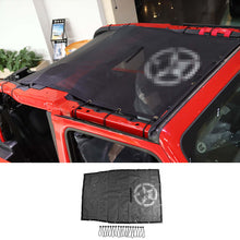 For Jeep Wrangler 2018+ JL JLU 2 Door Mesh Shade Top Cover UV Protection Polyester Durable Sun Shade Long Size