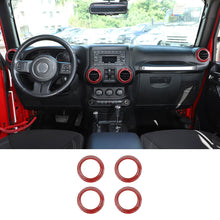 For 2011-2018 Jeep Wrangler JK JKU Center Console Dash Air Conditioner Vent Cover Trim 4PCS RT-TCZ