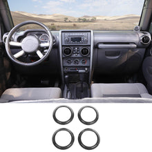 For 2007-2010 Jeep Wrangler JK JKU 4pcs AC Air Conditioning Vent Cover Trim Decoration Ring RT-TCZ