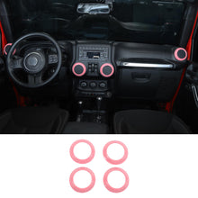 For 2011-2018 Jeep Wrangler JK JKU Center Console Dash Air Conditioner Vent Cover Trim 4PCS RT-TCZ