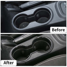 For 2010-2018 Jeep Wrangler JK JKU Front Water Cup Holder Trim Cover ABS Interior Decor RT-TCZ