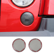For 2007-2017 Jeep Wrangler JK Front Turn Signal Light Cover Trim Decor Smoked Black RT-TCZ