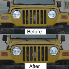 For 1997-06 Jeep Wrangler TJ Headlight Cover Front Lights Protector Guard Black RT-TCZ
