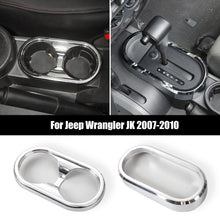 For 2007-2010 Jeep Wrangler JK Gear Shift Trim & Front Water Cup Holder Cover Chrome RT-TCZ