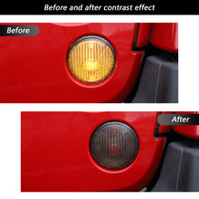 For 2007-2017 Jeep Wrangler JK Front Turn Signal Light Cover Trim Decor Smoked Black RT-TCZ