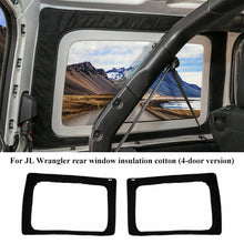 For Jeep Wrangler JL 4-Door 2018+ Rear Window Heat Insulation Cotton Black RT-TCZ